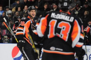 Adam Comrie celebrated his 6th goal of the season.