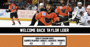 Taylor Leier Re-Signs