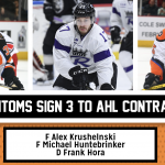 Alex Krushelnyski Frank Hora Michael Huntebrinker Sign Release