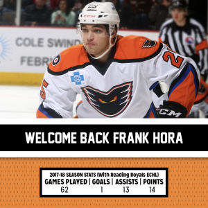 Frank Hora Re-Signs Instagram