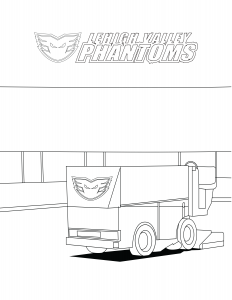 Lehigh Valley Phantoms Zamboni Coloring Sheet