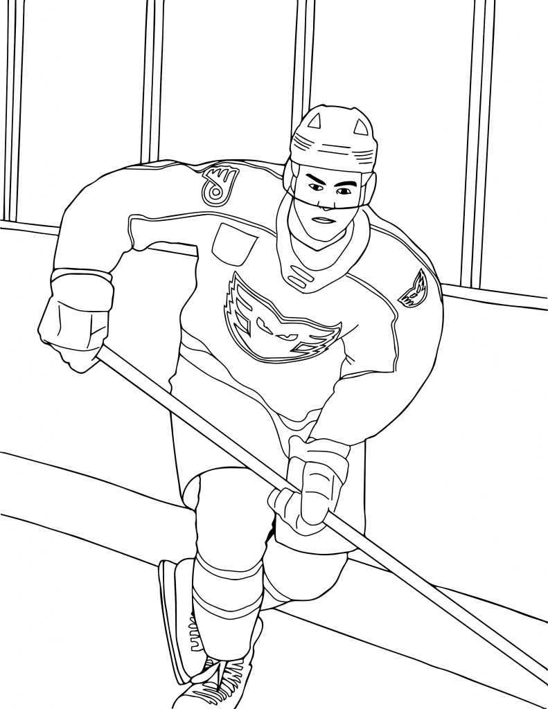 Lehigh Valley Phantoms Player Coloring Sheet