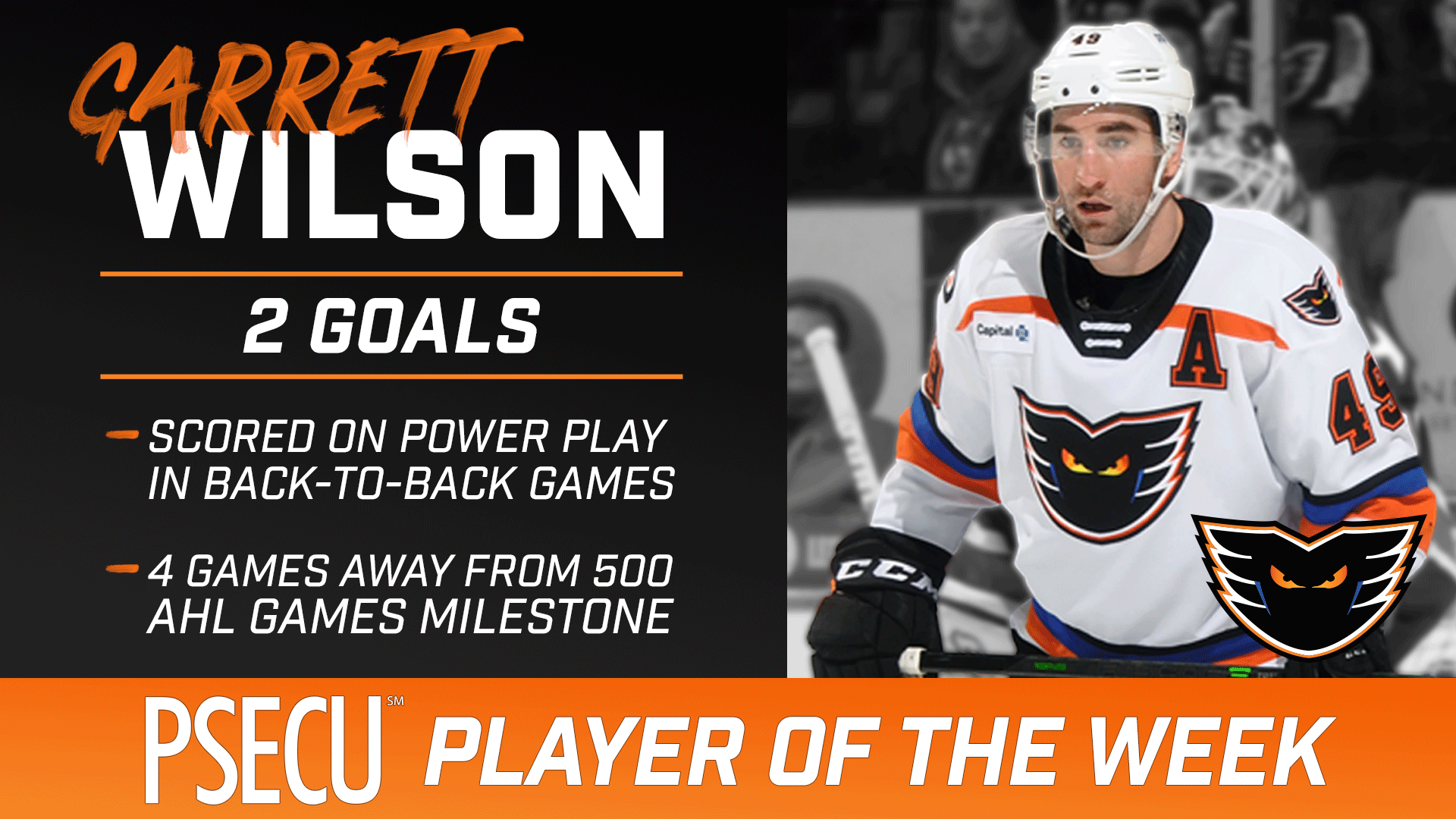 PSECU Player of the Week: Garrett Wilson - Lehigh Valley Phantoms