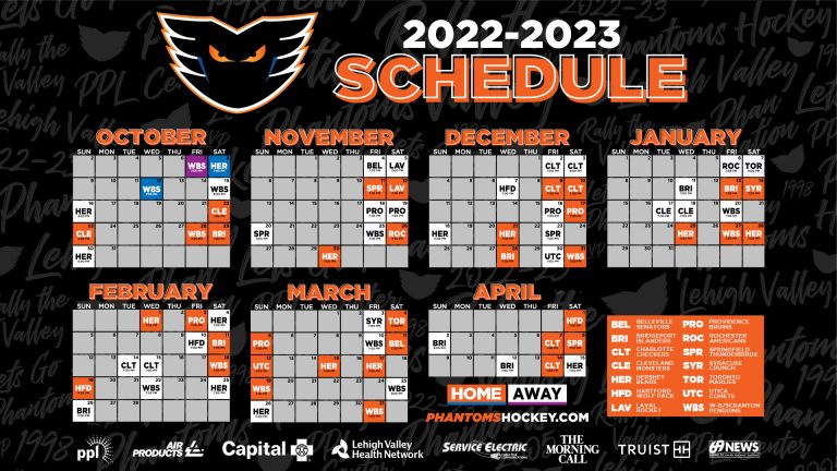 2022-2023 Schedule - Lehigh Valley Phantoms