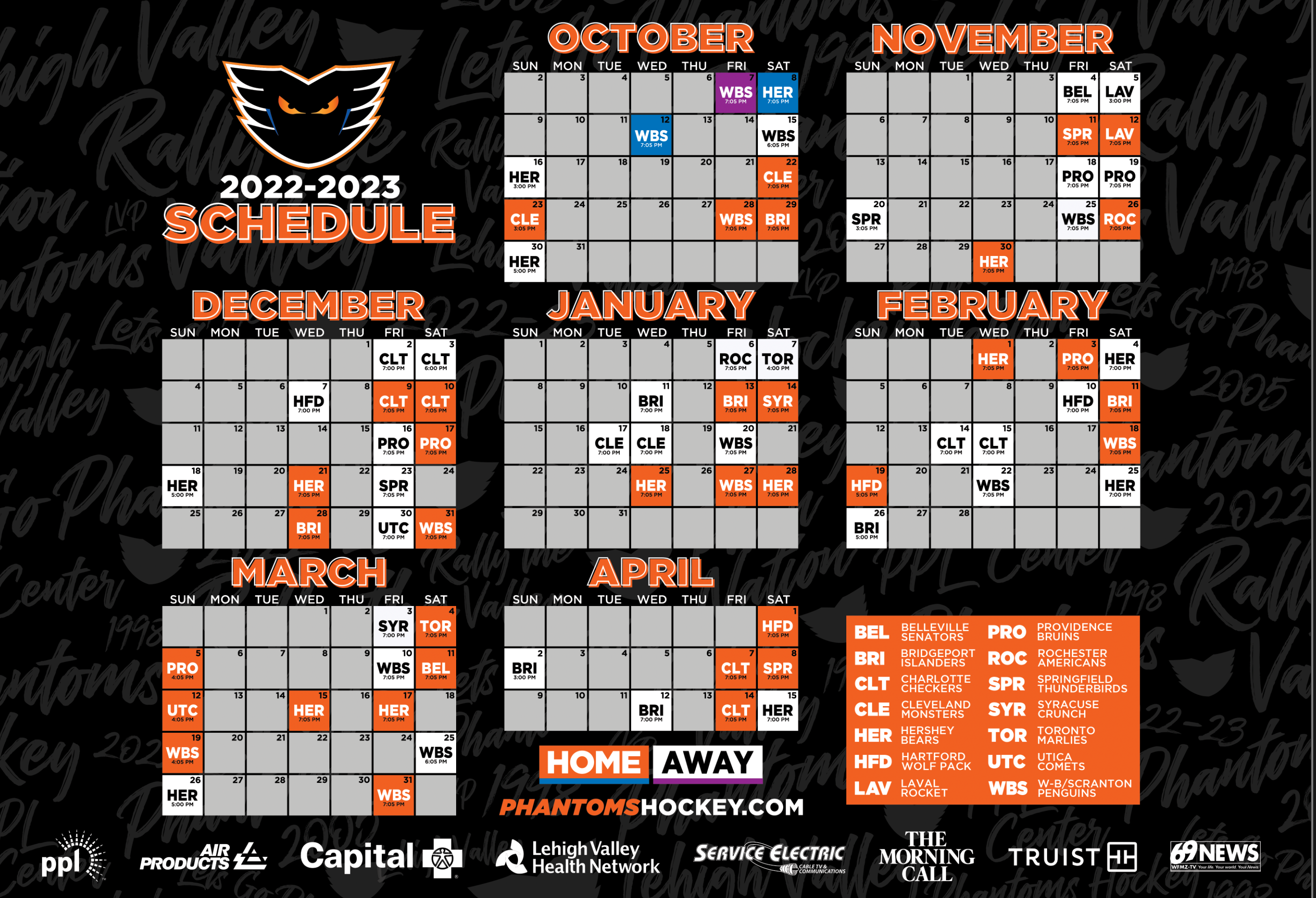 Schedule - Lehigh Valley Phantoms