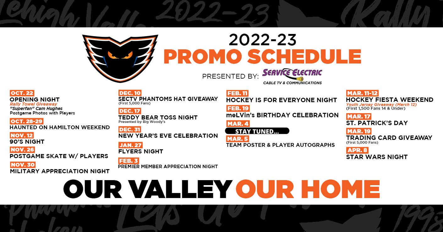 2022-23 Promo Schedule - Calgary Wranglers