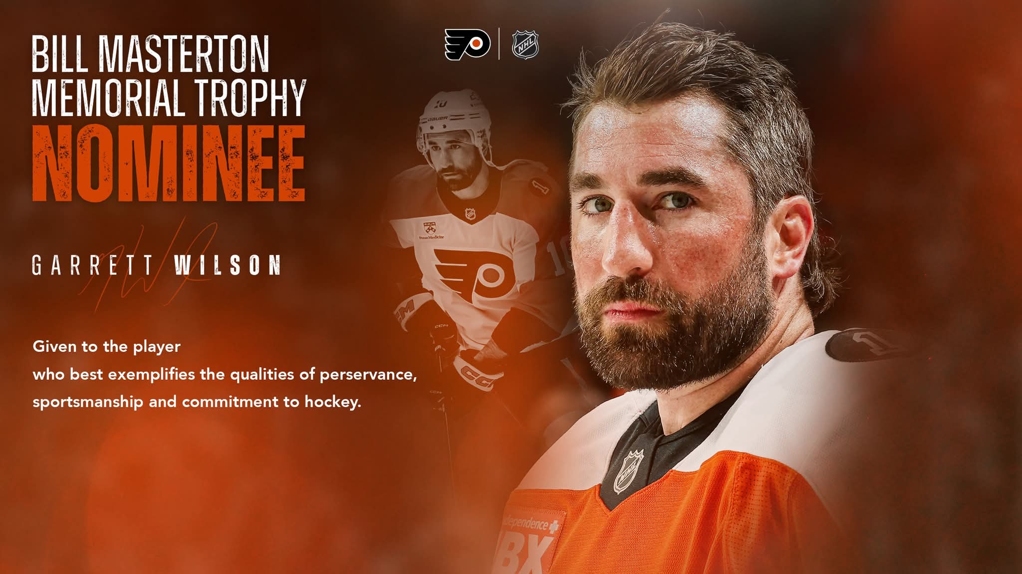 Wilson Nominated for NHL Masterton Trophy