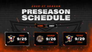 2026 Preseason Schedule Announced